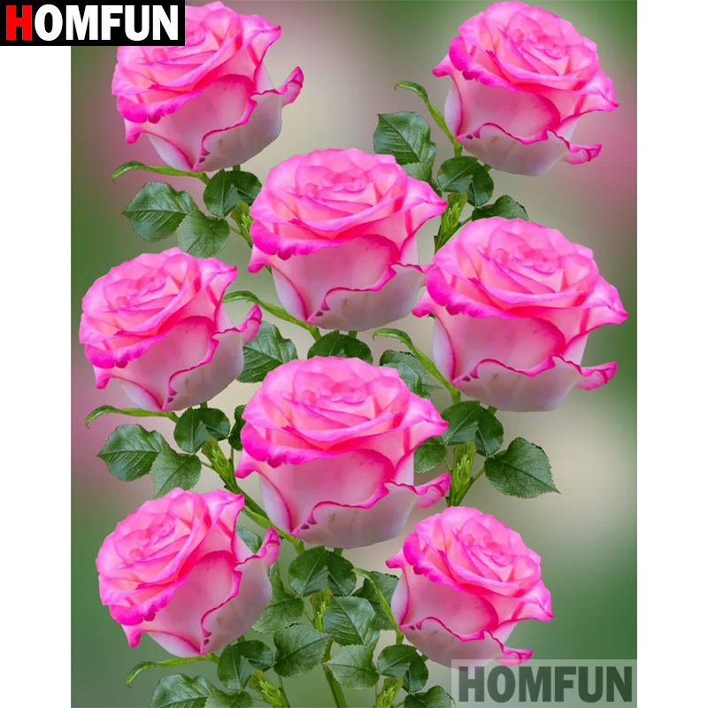 Embroidery Rose Stitch - HOMFUN Diamond Embroidery 