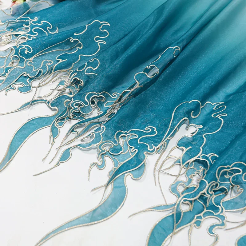 Embroidery Diy - Chinese Style Embroidery Lotus Leaf Gradient