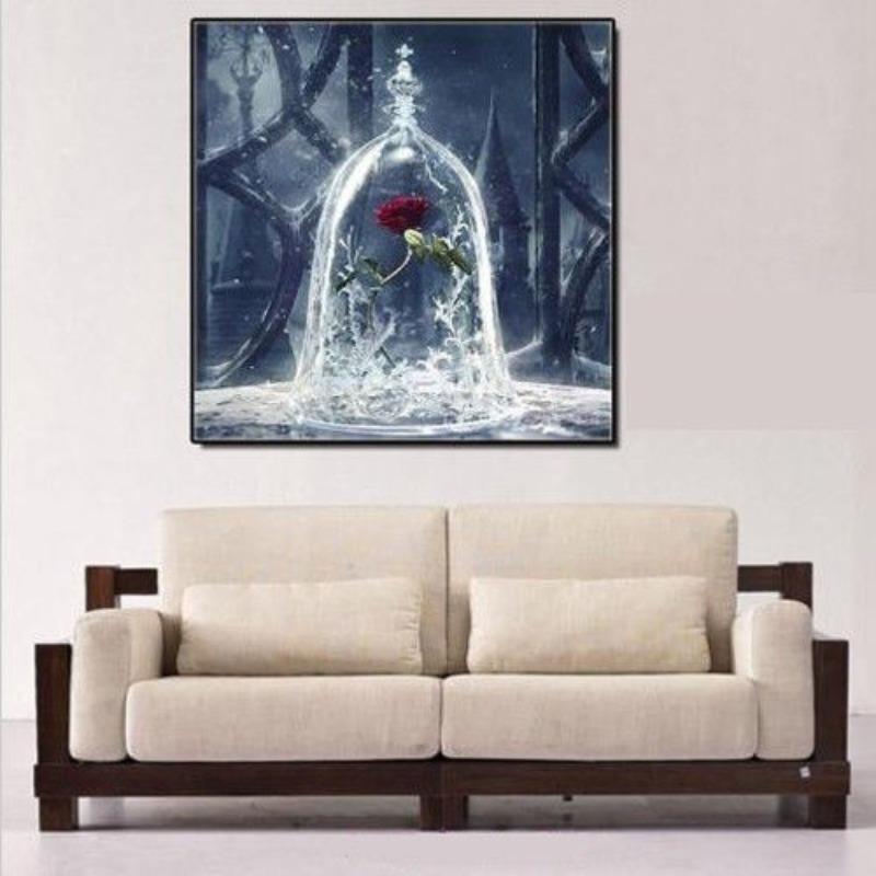 Embroidery Rose Stitch - DIY 5D Diamond Embroidery Painting Flower