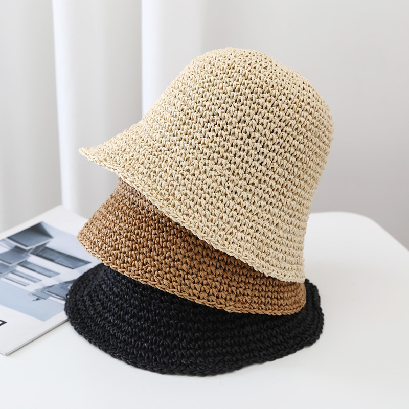 Embroidery Paper - Simple Solid Handmade Crochet Bucket Hat