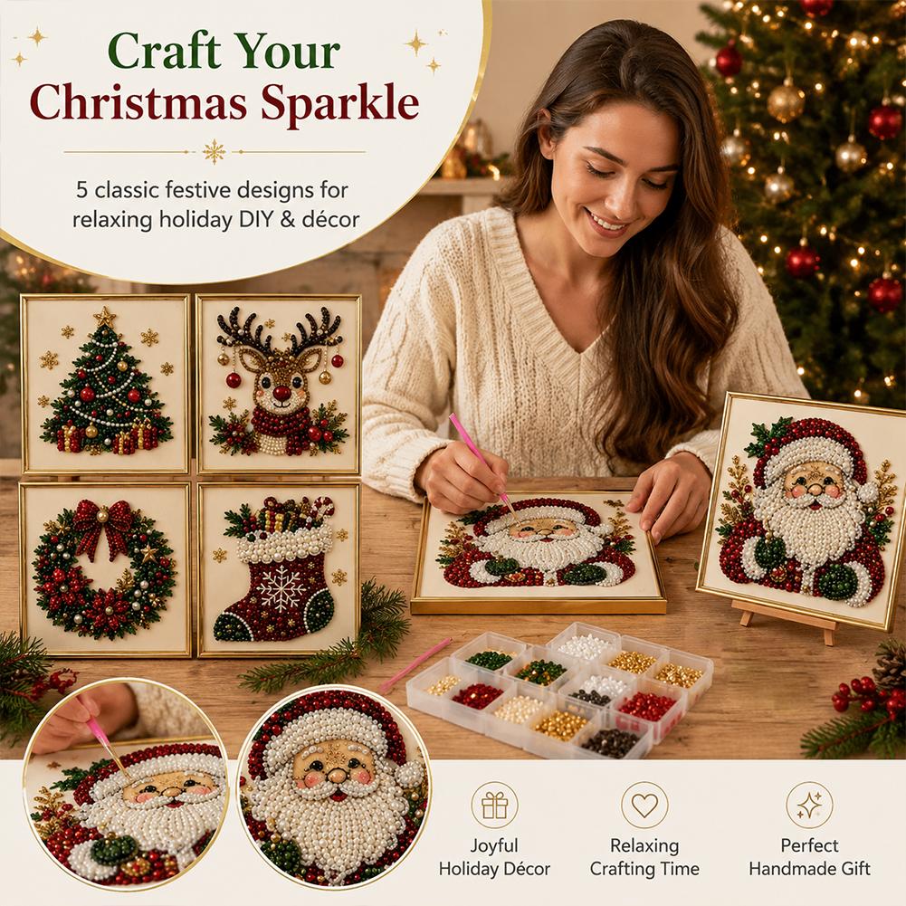 Christmas Santa Claus Pearl Ar - огляд і ціна Embroidery Frame