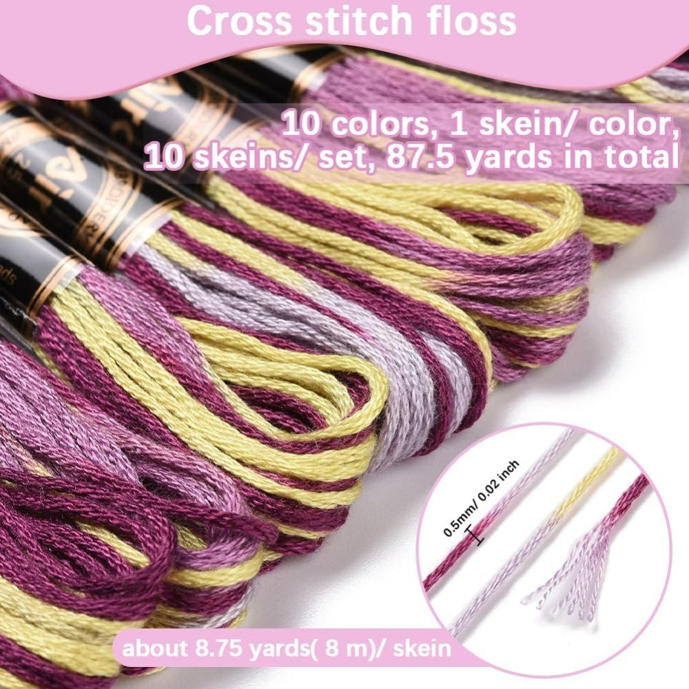 6 Strands Purple Variegated Em - огляд і ціна Embroidery Computer
