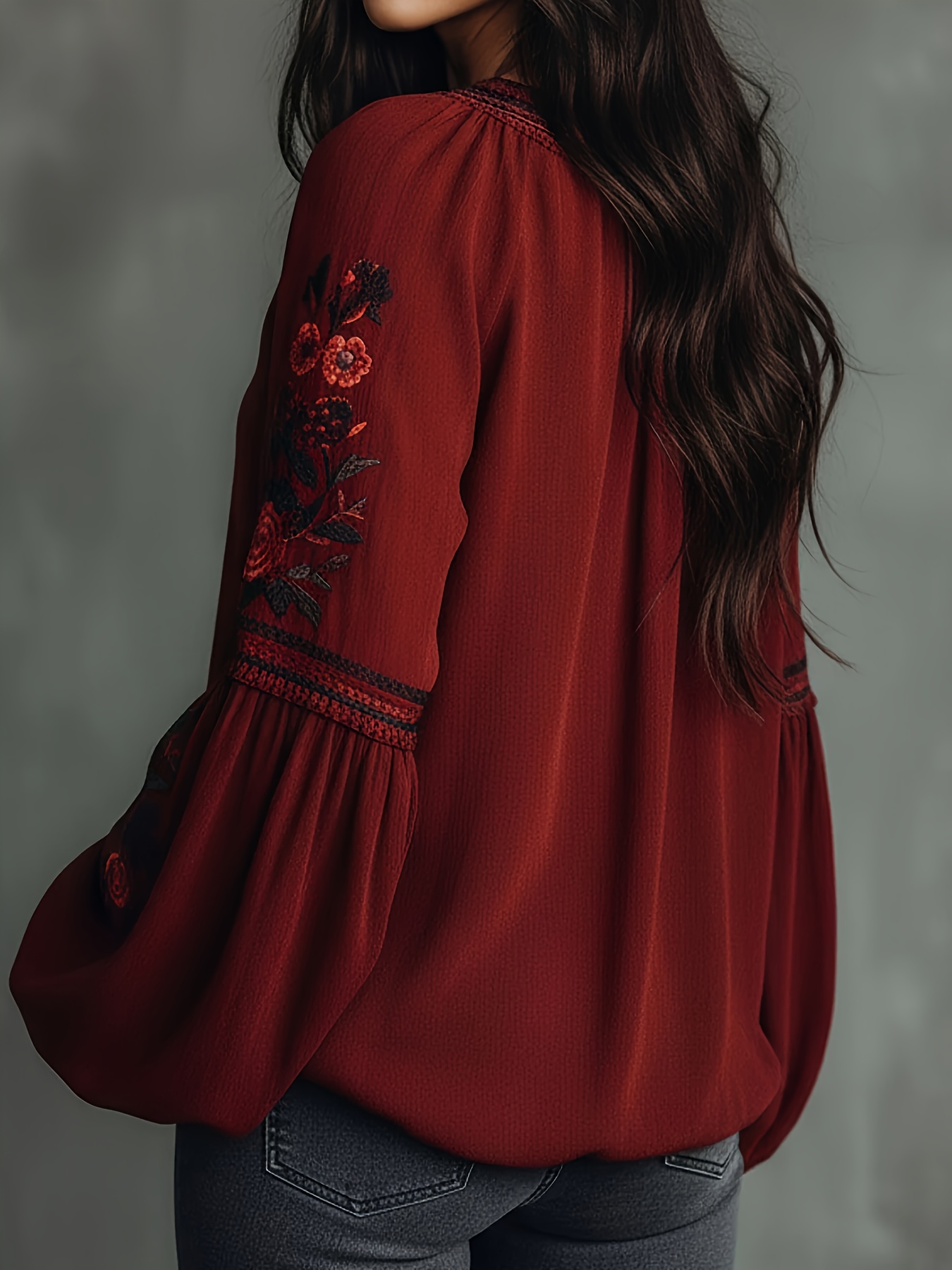 Women‘s Spring Blouse Retro Em - огляд і ціна Embroidery Tshirt