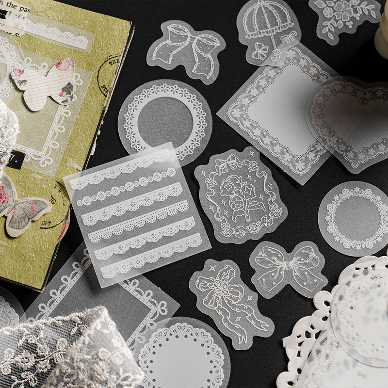 30pcs/lot White Translucent La - огляд і ціна Embroidery Paper
