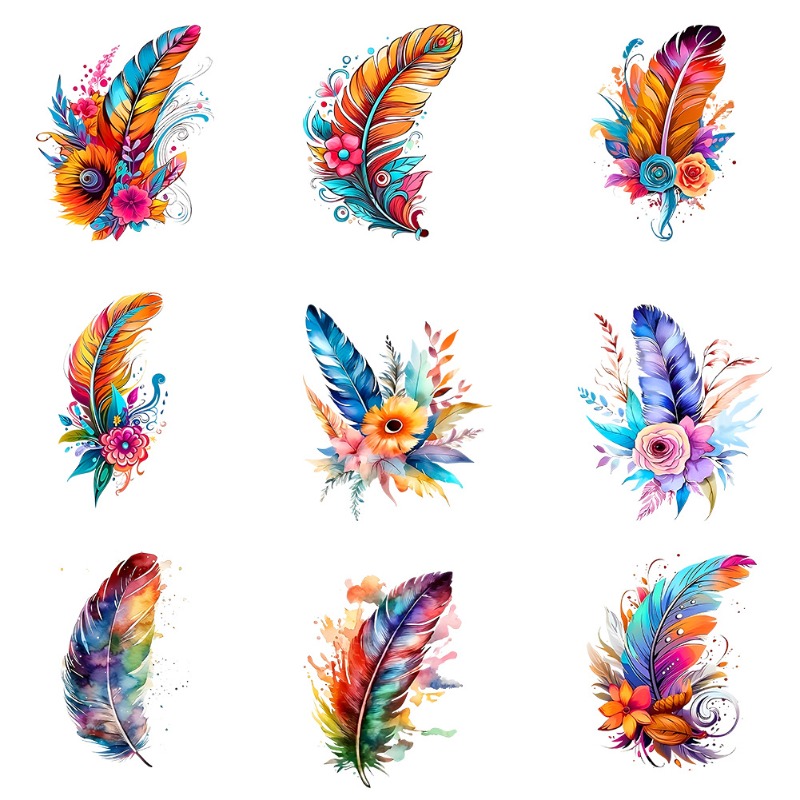 Colorful Feather Bohemian Iron - огляд і ціна Embroidery Diy