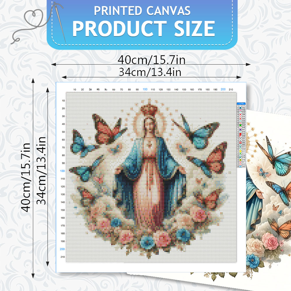 HUACAN Embroidery Kits Virgin  - огляд і ціна Embroidery Rose Stitch