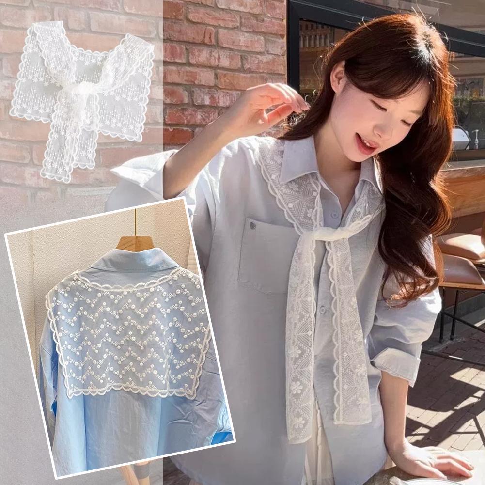 French Lace Shawl Scarf for Wo - огляд і ціна Embroidery Tshirt