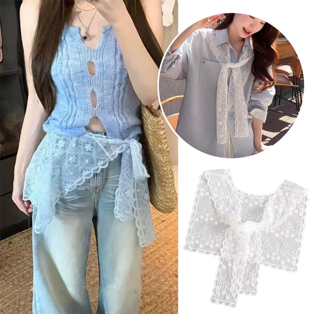 French Lace Shawl Scarf for Wo - огляд і ціна Embroidery Tshirt