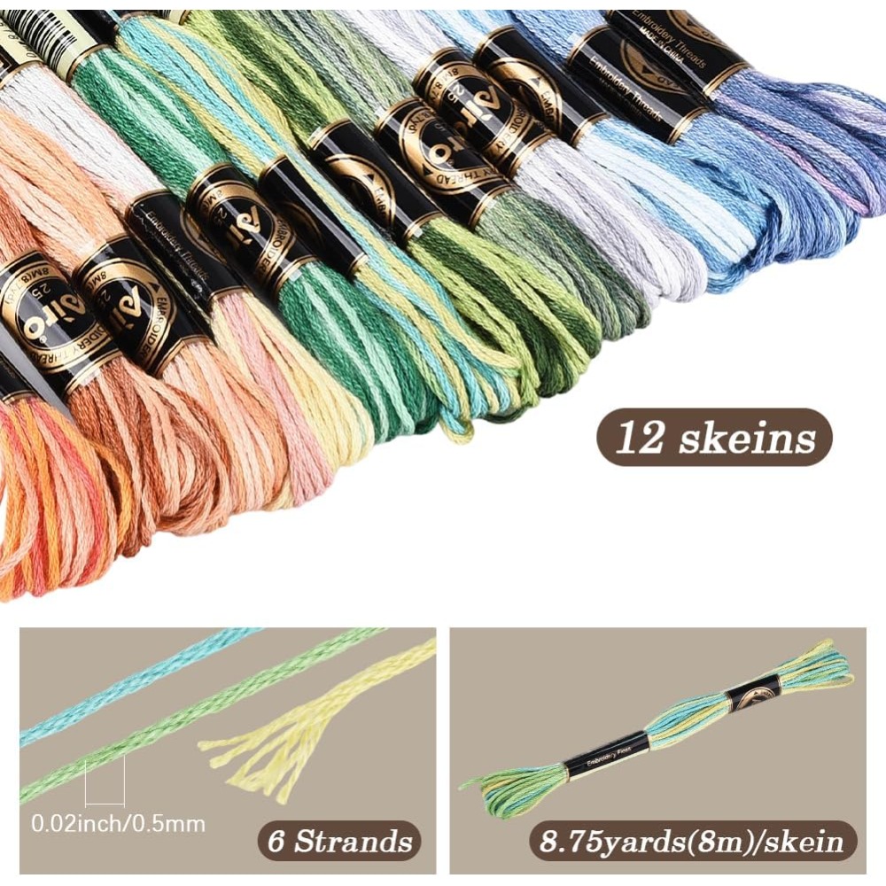 12 Skeins 105 Yards Cross Stit - огляд і ціна Embroidery Computer