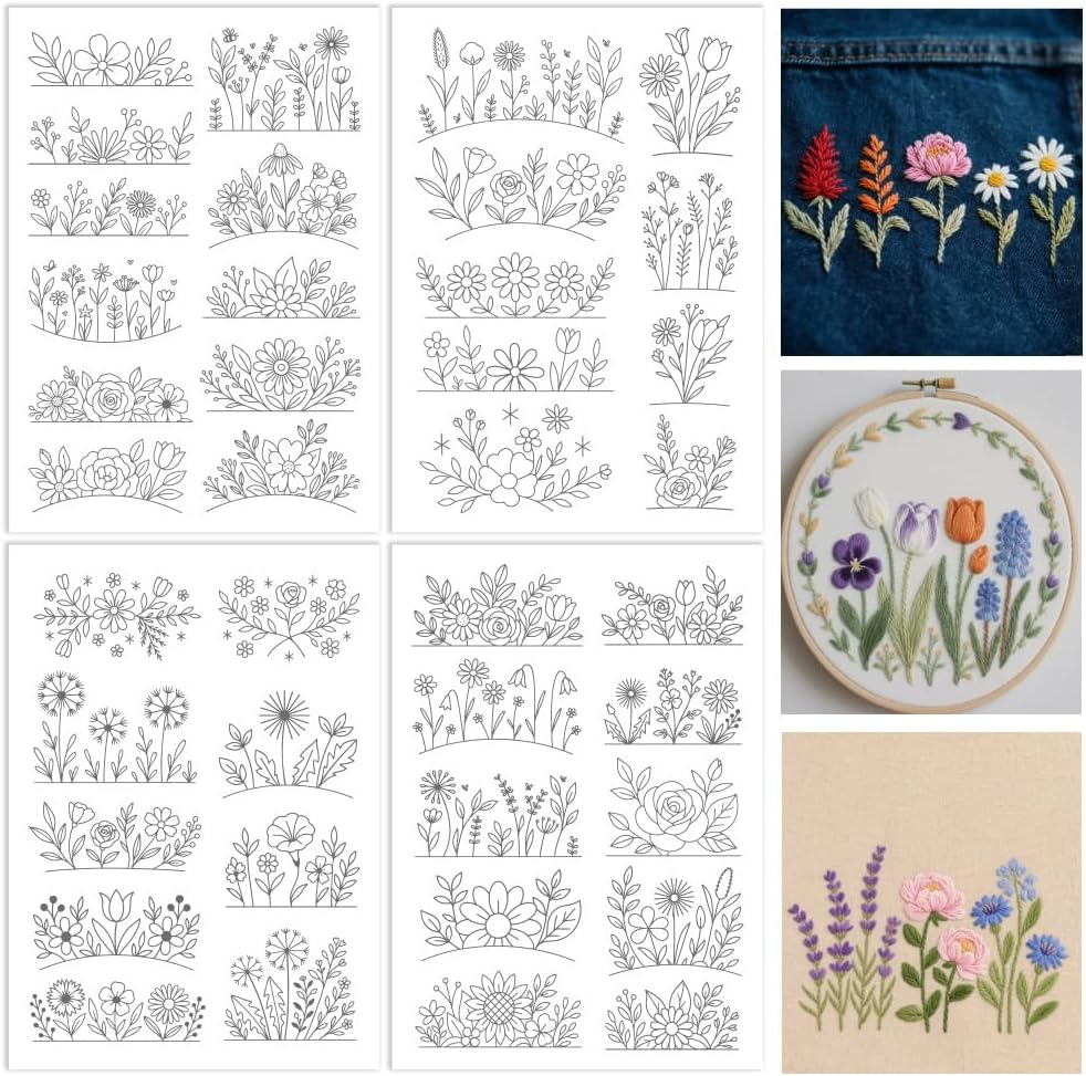 Flowers Water Soluble Stabiliz - огляд і ціна Embroidery Paper