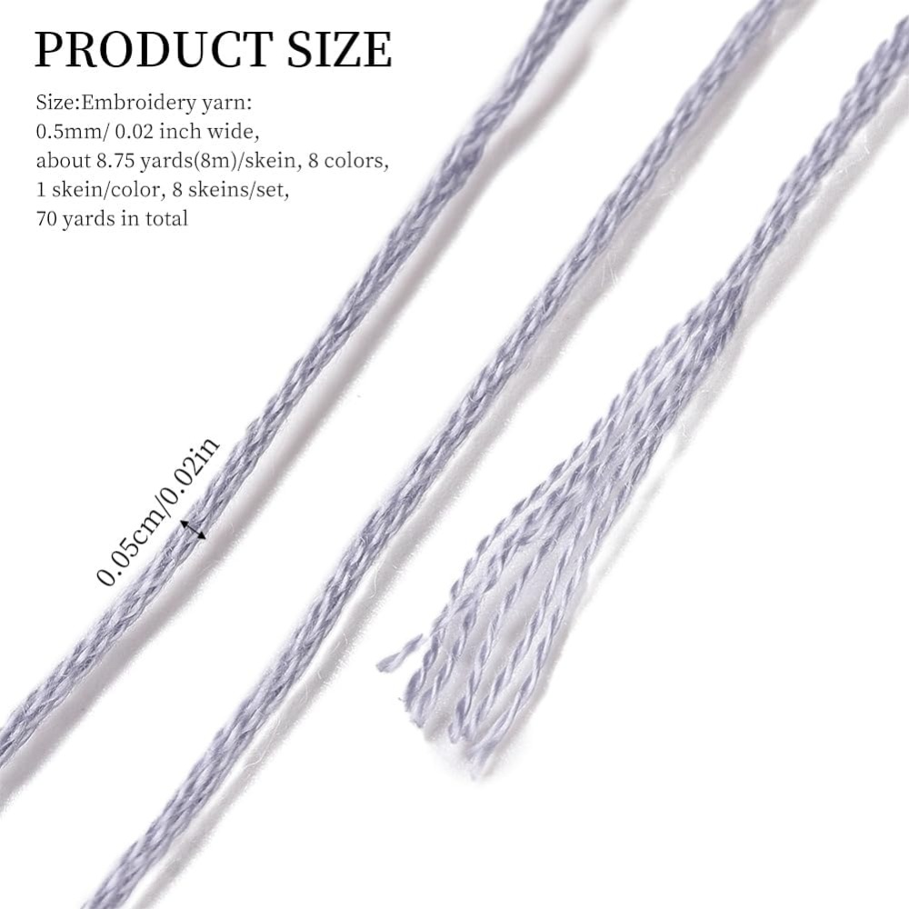 8 Skeins 70 Yards Grey Friends - огляд і ціна Embroidery Computer