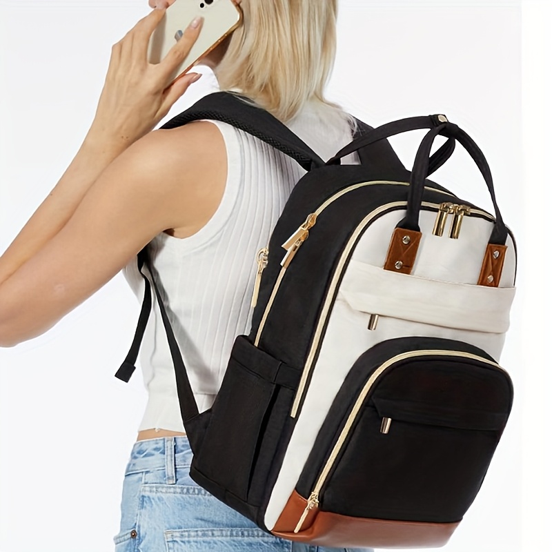 Women Two Tone Laptop Backpack - огляд і ціна Embroidery Computer