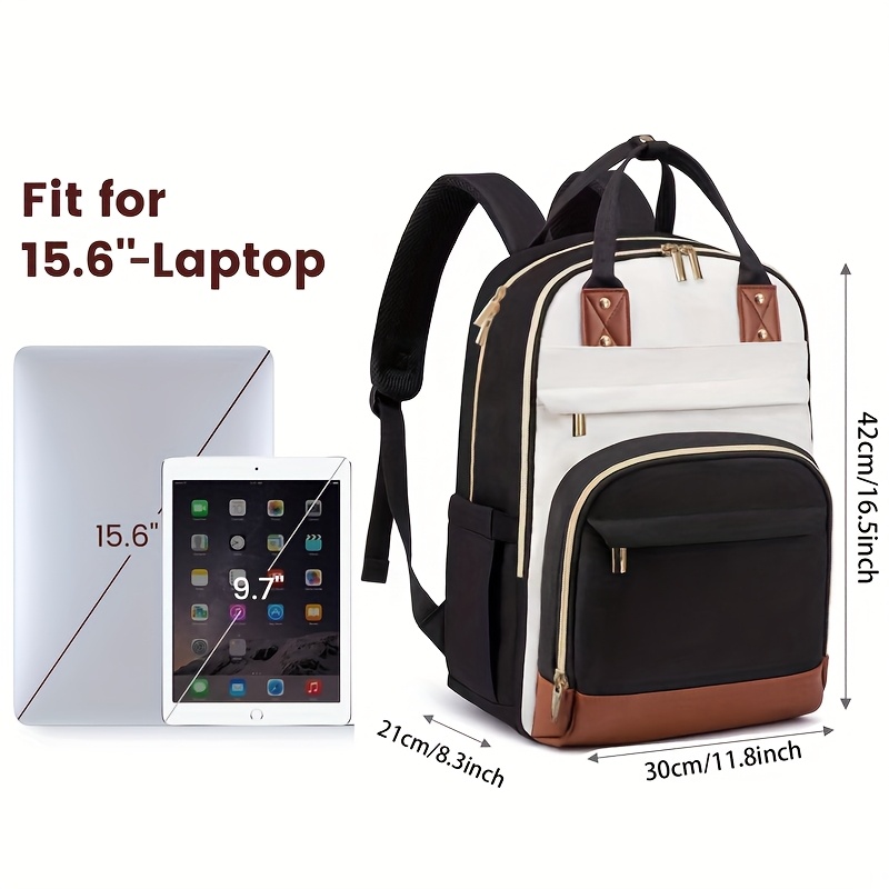 Women Two Tone Laptop Backpack - огляд і ціна Embroidery Computer
