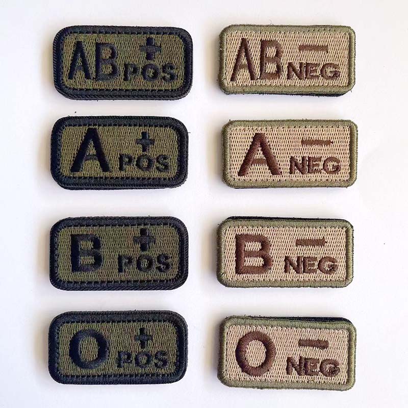 2.5*5CM,A B AB O POS-NEG Blood - огляд і ціна Embroidery Fonts
