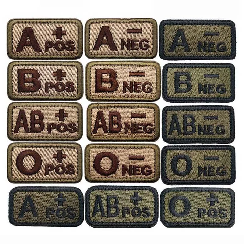 2.5*5CM,A B AB O POS-NEG Blood - огляд і ціна Embroidery Fonts
