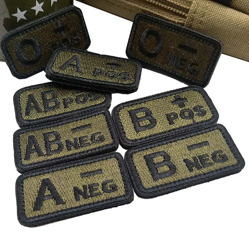 2.5*5CM,A B AB O POS-NEG Blood - огляд і ціна Embroidery Fonts