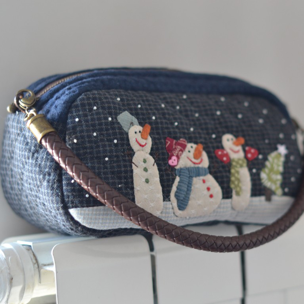 DIY Snow Shoulder Bag Patchwor - огляд і ціна Embroidery Xmas Stocking